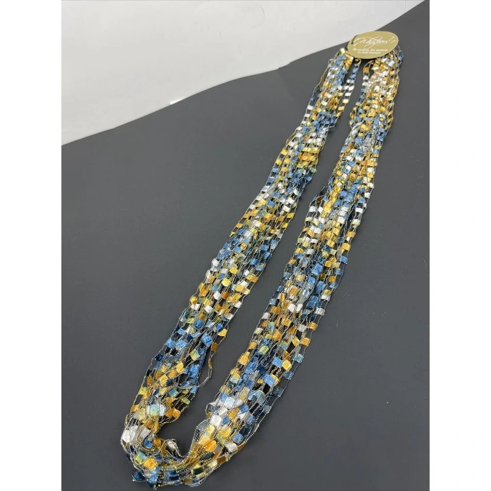 Whispers‎ Handmade Ribbon Scarf Golden Skies Double Loop.